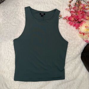 Express Green Fitted Tank Top